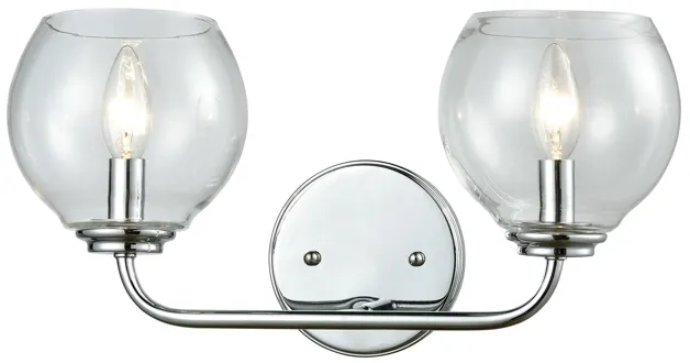 Emory 16" Wide 2-Light Vanity Light - Polished Chrome