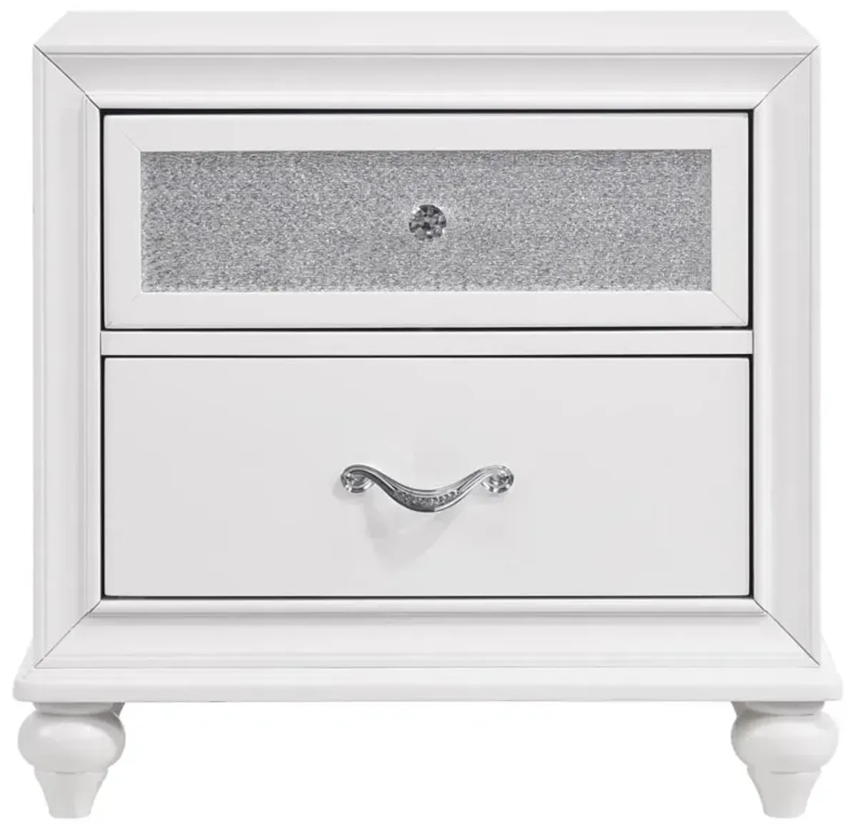 Barzini 2-drawer Nightstand White