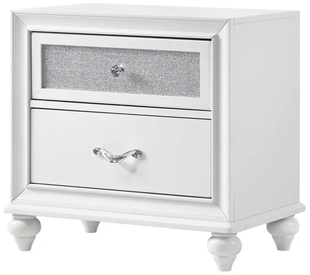 Barzini 2-drawer Nightstand White