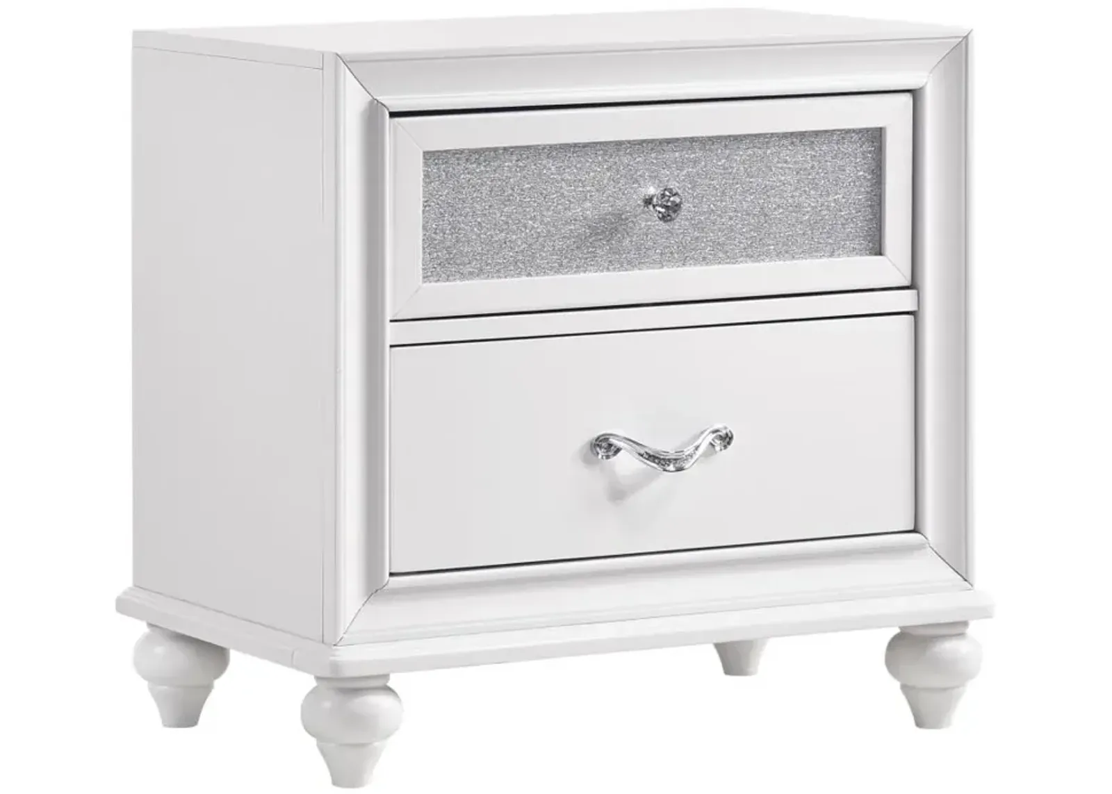 Barzini 2-drawer Nightstand White