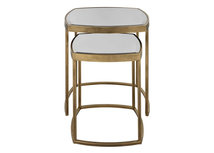 Vista Gold Nesting Tables, Set Of 2