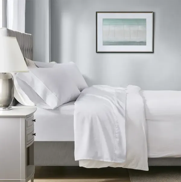 Beautyrest 1000 Thread Count White HeiQ Smart Temperature Cotton Blend 4 PC Sheet Set