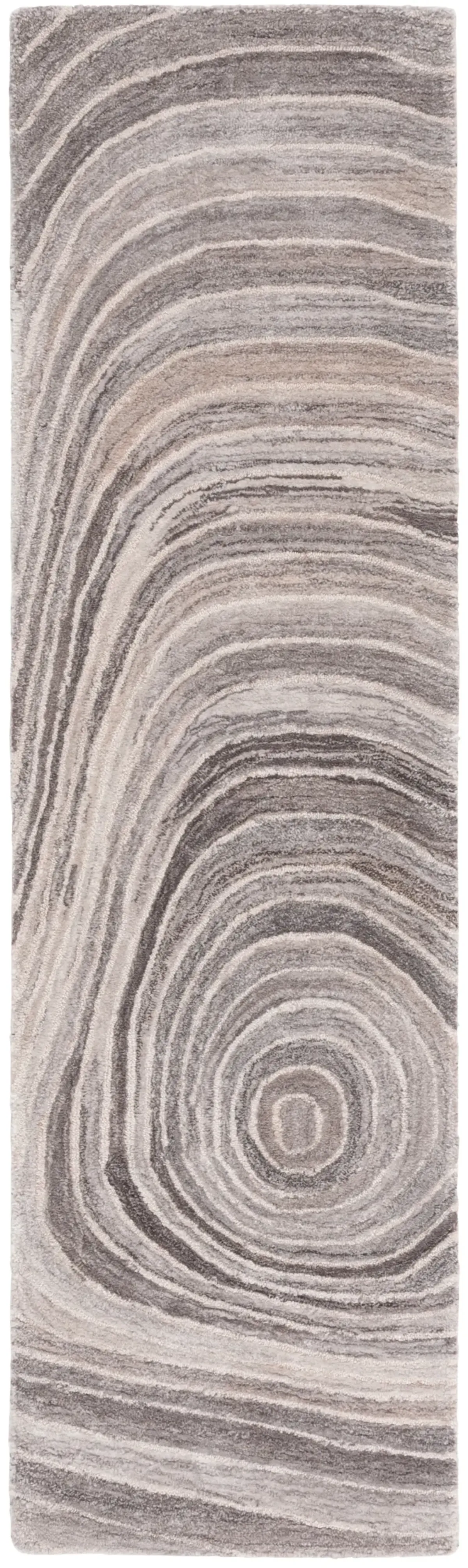 ABSTRACT 153 GREY  2'-3' x 8' Runner Rug