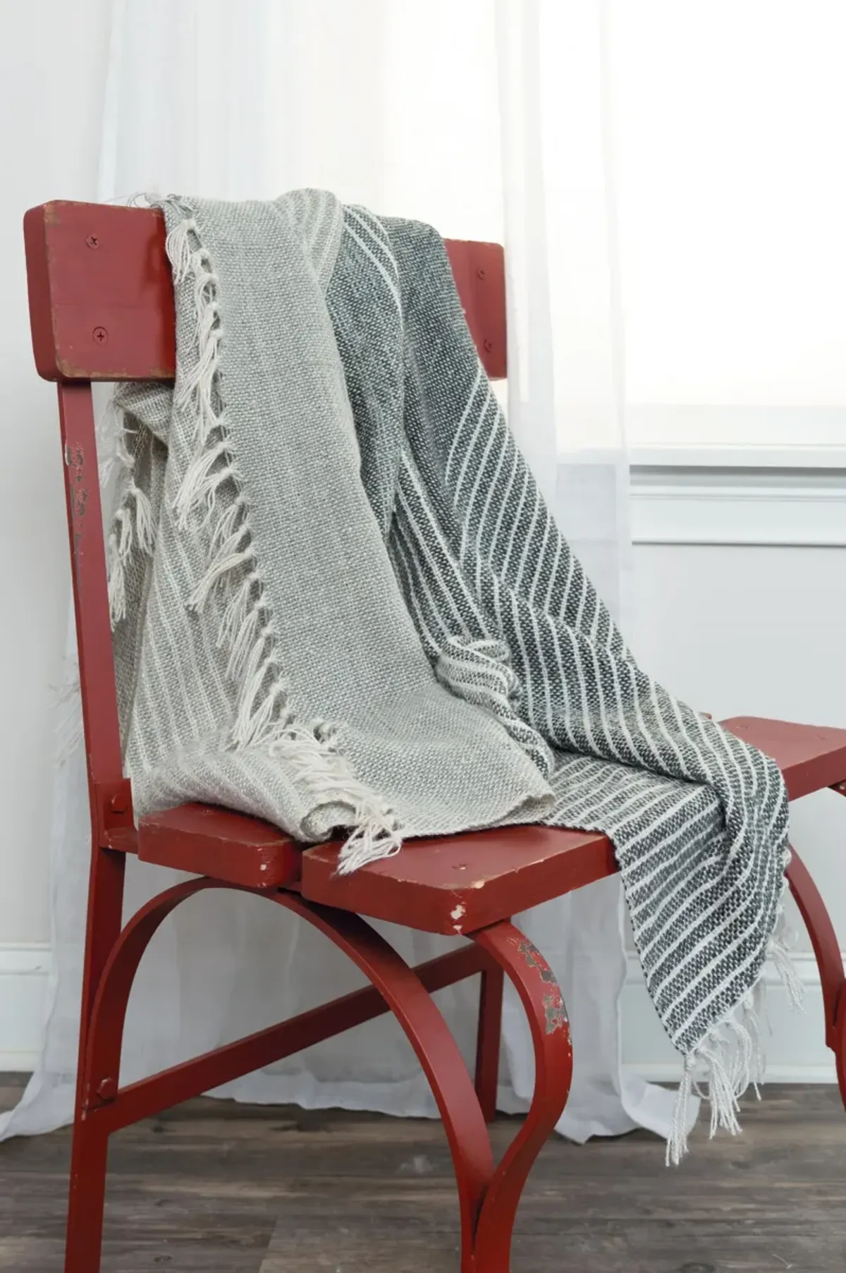 Stripe Gray Throw