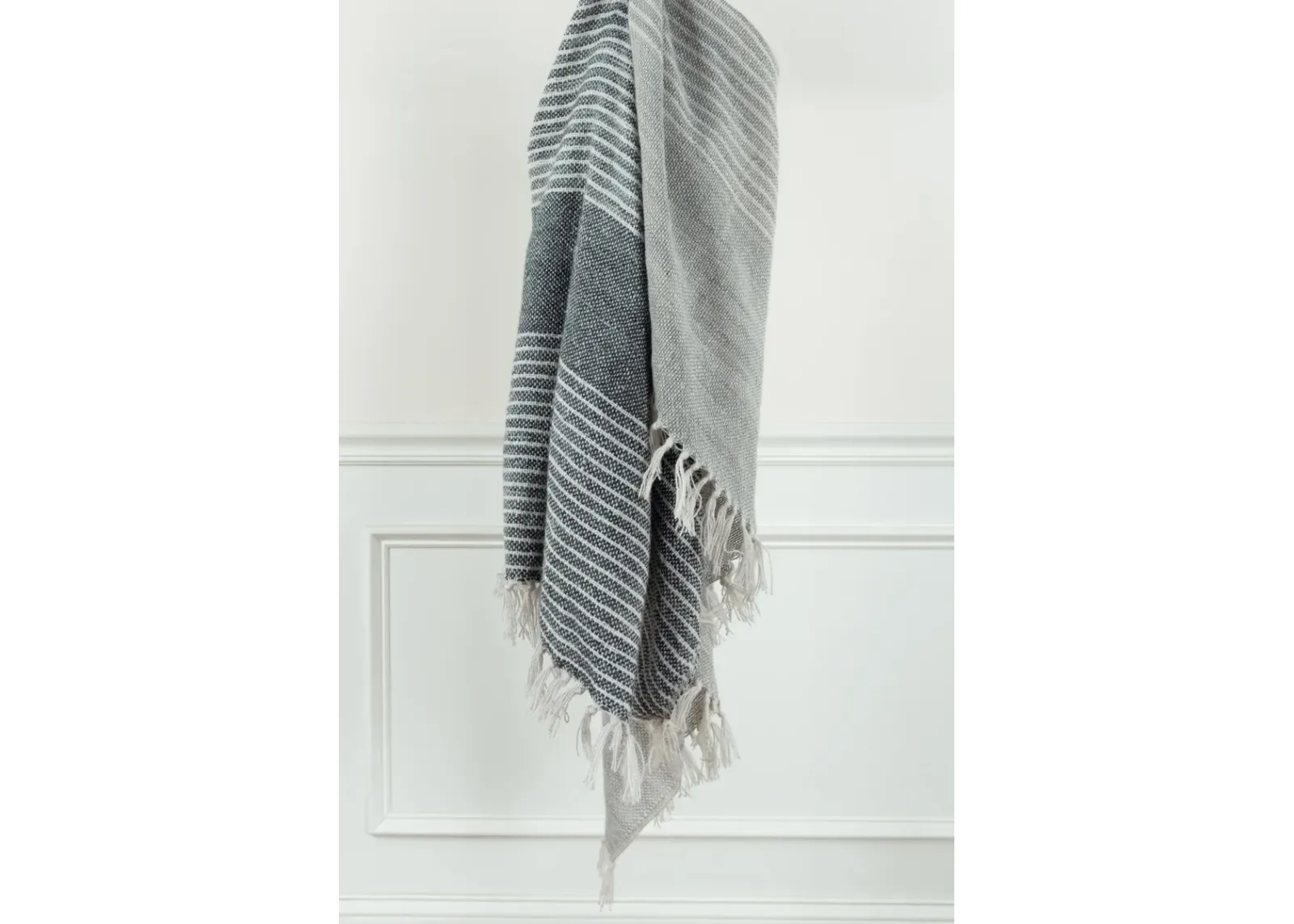 Stripe Gray Throw