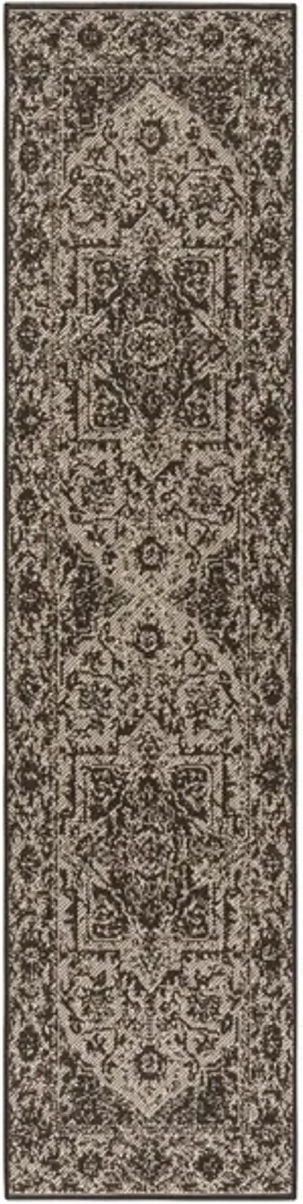 LINDEN 139 Collection LND139U-210 Creme / Brown 2'-2" X 10'