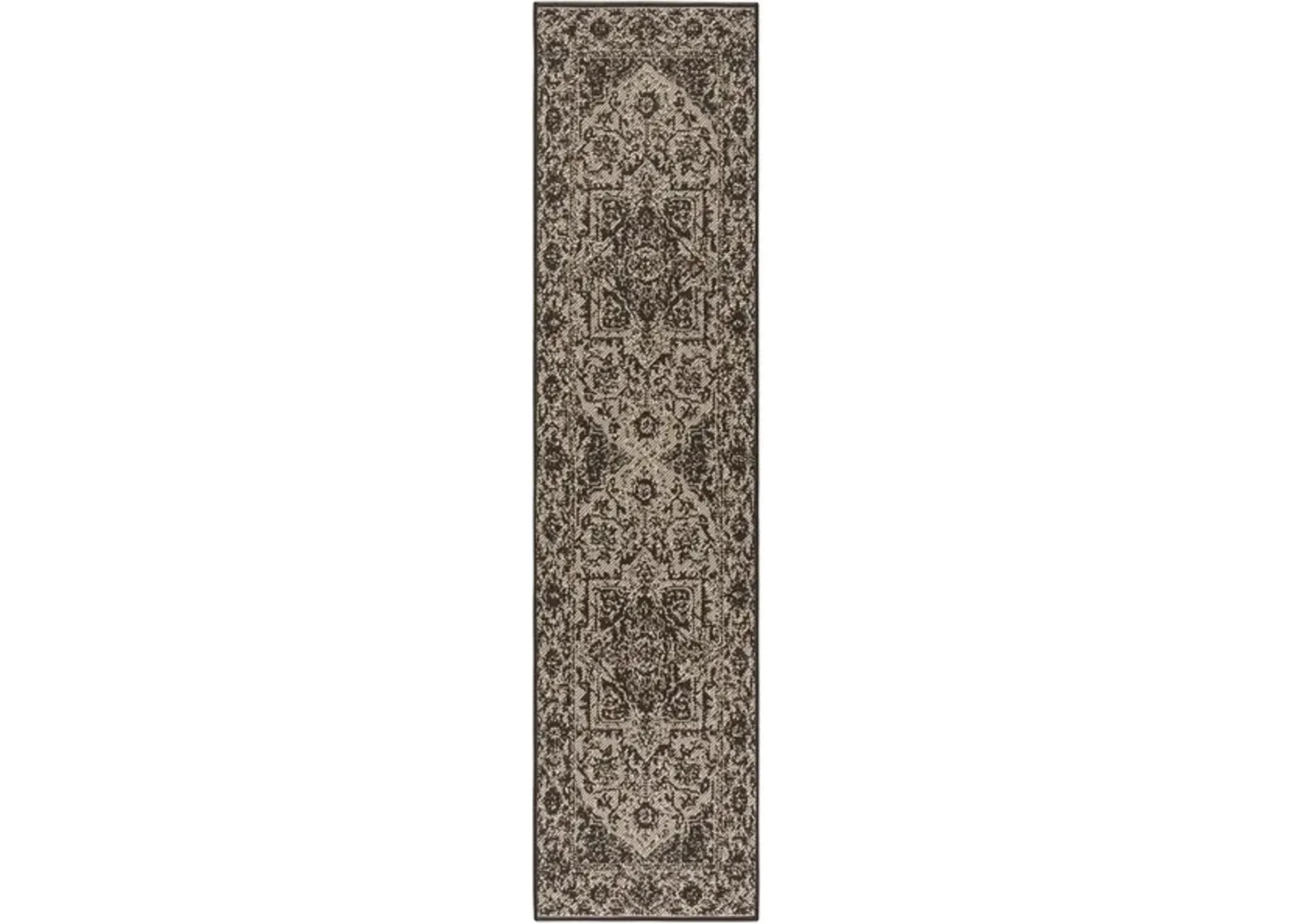 LINDEN 139 Collection LND139U-210 Creme / Brown 2'-2" X 10'