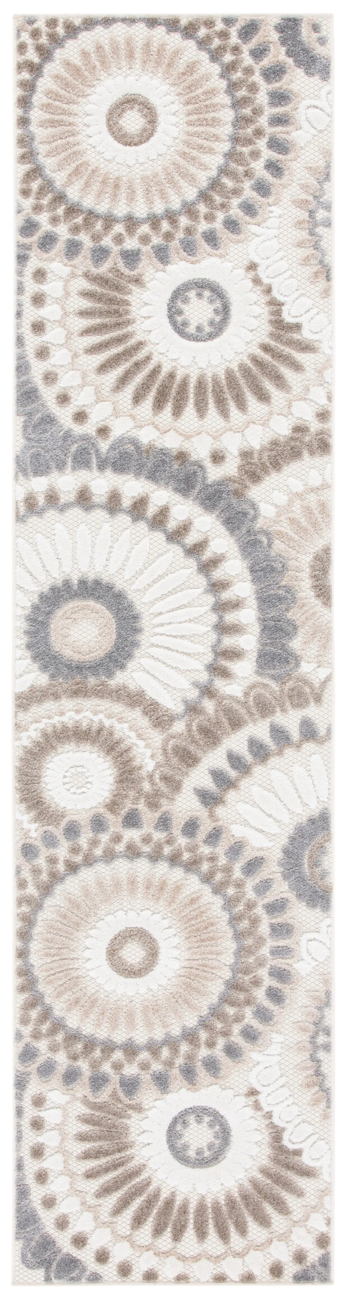 CABANA 382 GREY  2'-2' x 7' Runner Rug