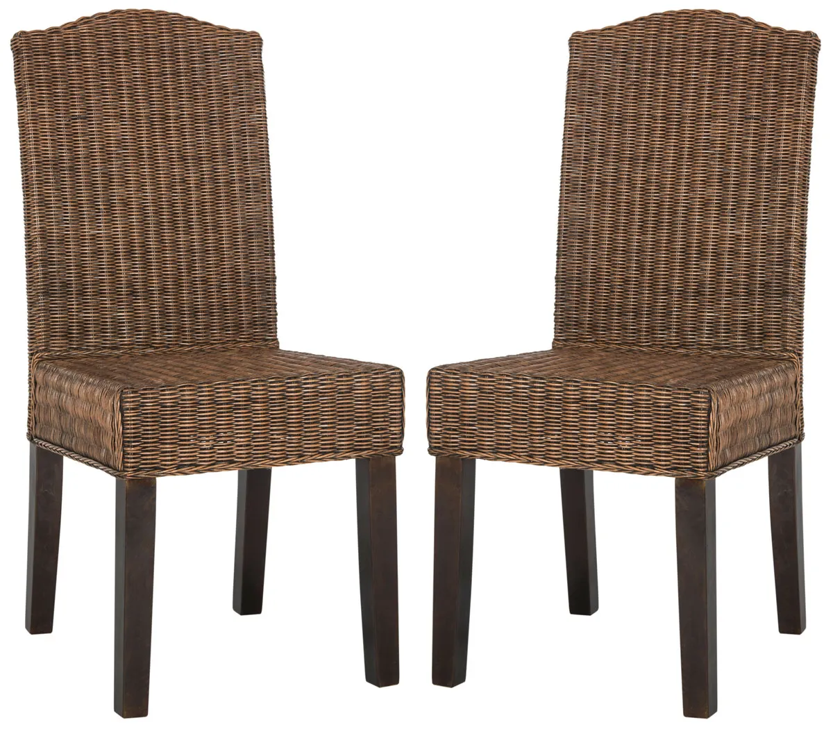 ODETTE 19''H WICKER DINING CHAIR - Set of 2