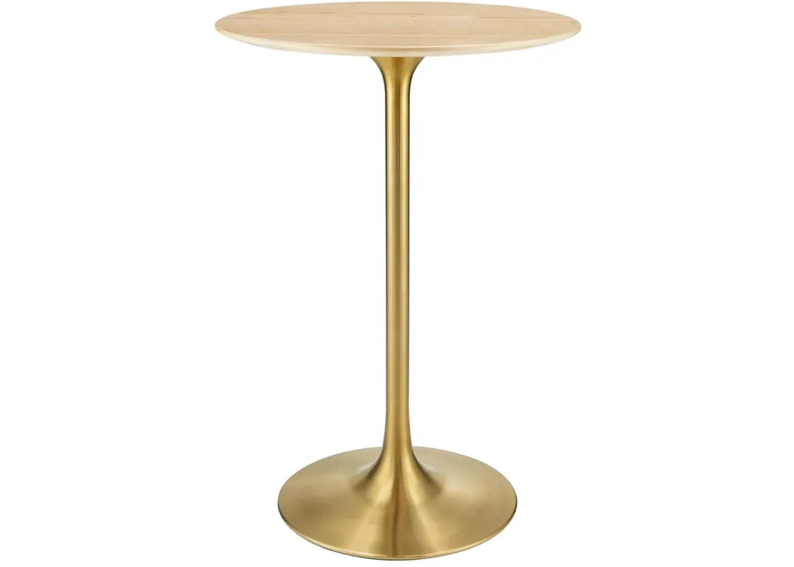 Lippa 28" Round Natural Wood Grain Bar Table