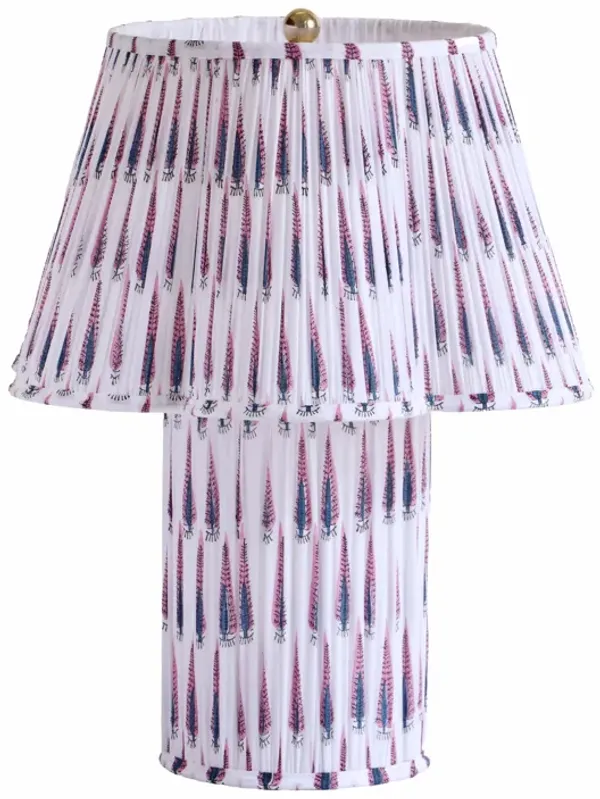 Corrine Purple and White Streaked Cotton Table Lamp