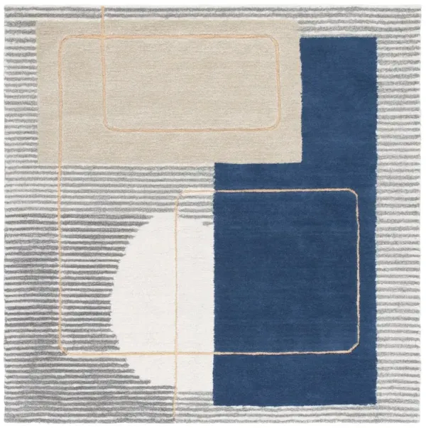 EBONY 254 BEIGE  6' x 6' Square Square Rug