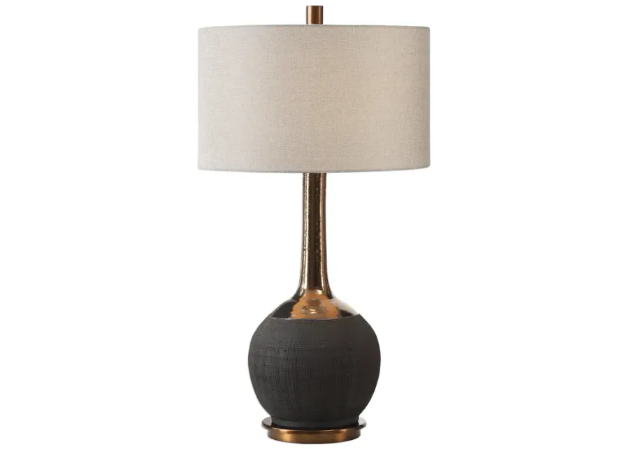 Arnav Textured Black Lamp