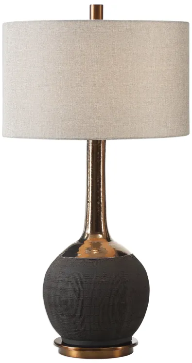 Arnav Textured Black Lamp