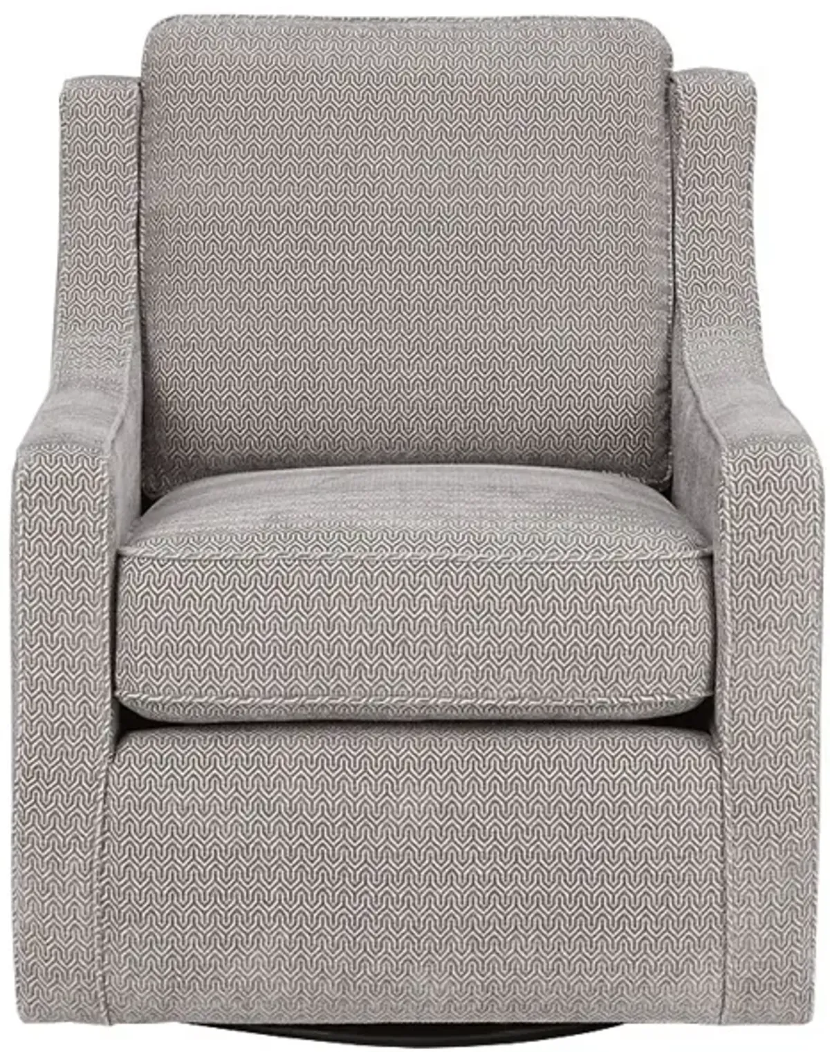 Madison Park Harris Grey Chenille Swivel Chair