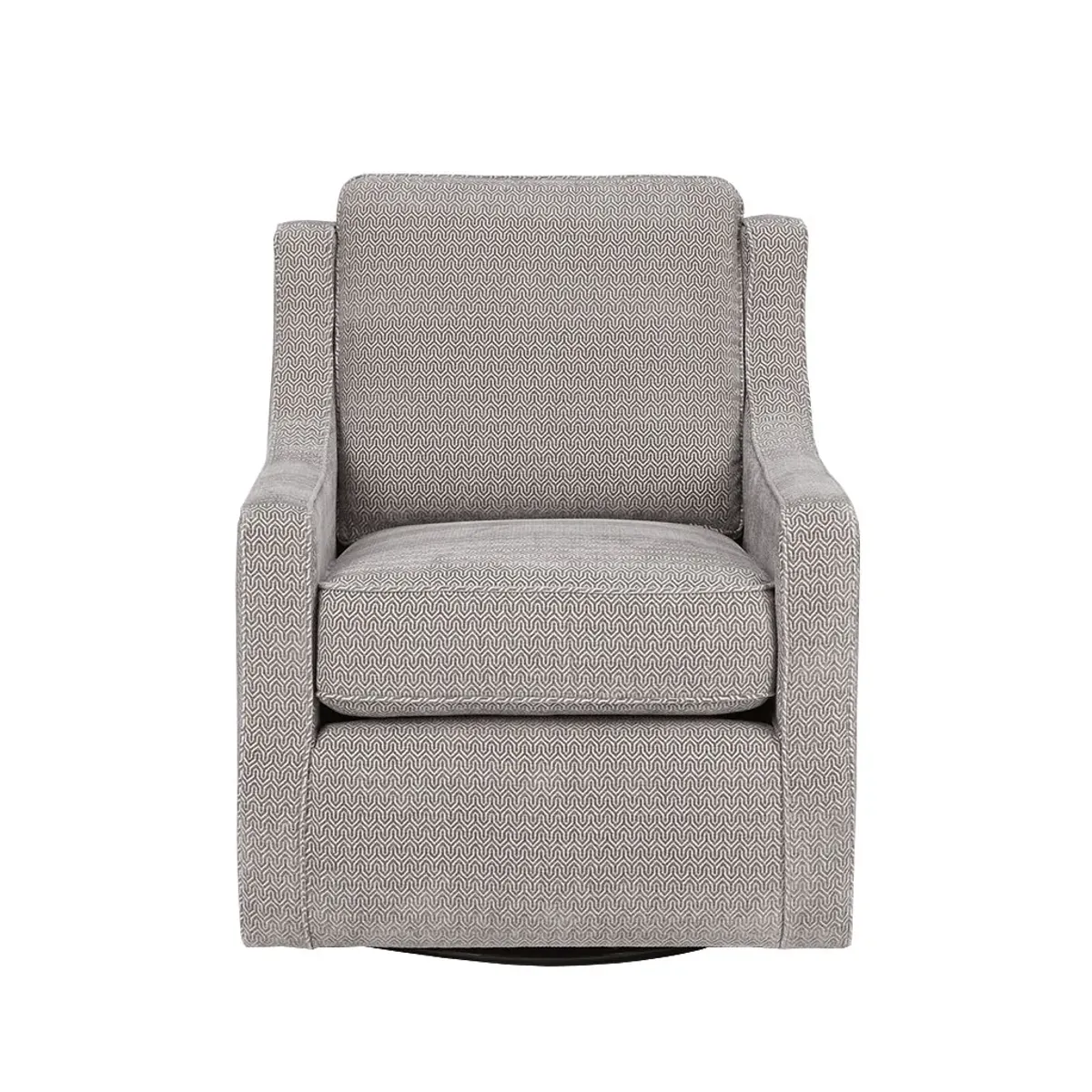 Madison Park Harris Grey Chenille Swivel Chair