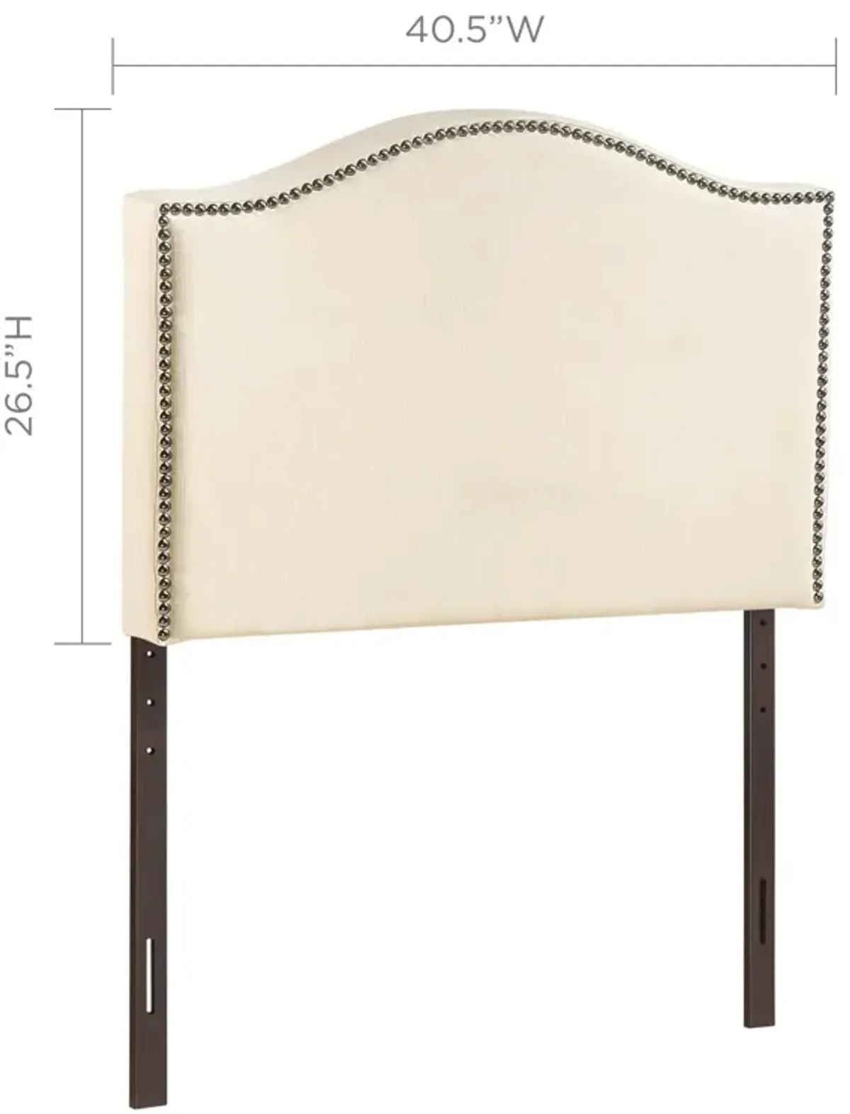 Curl Twin Nailhead Upholstered Headboard