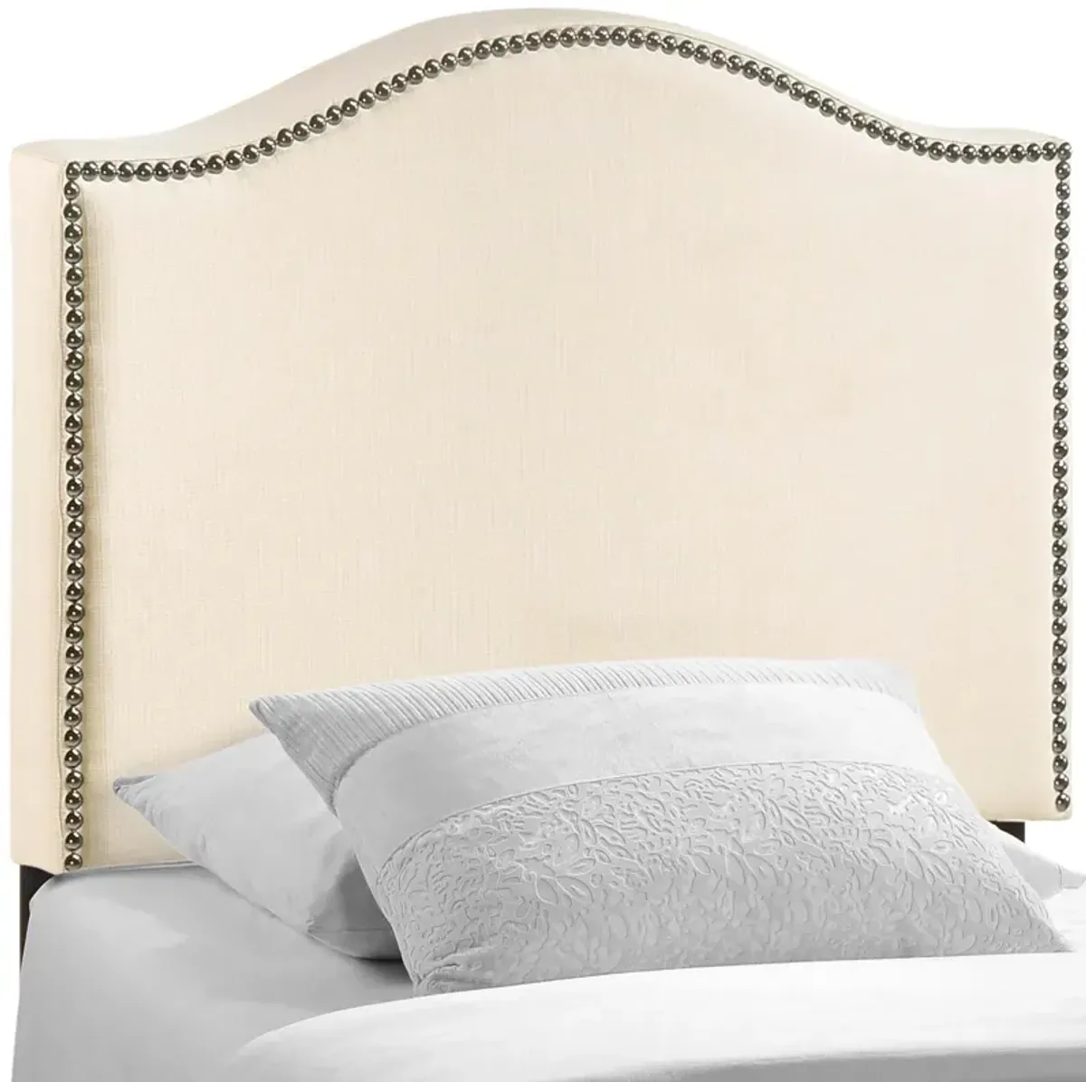 Curl Twin Nailhead Upholstered Headboard