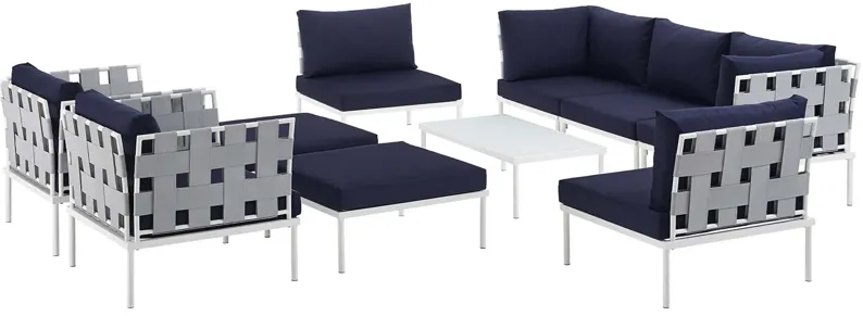 Harmony 10 Piece Outdoor Patio Aluminum Sectional Sofa Set