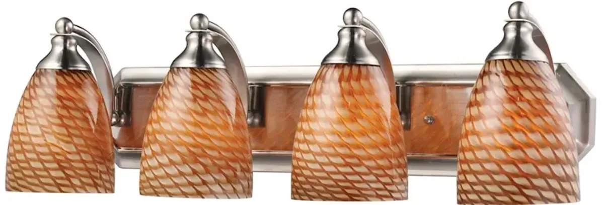 Mix and Match Vanity 27" Wide 4-Light Vanity Light - Satin Nickel