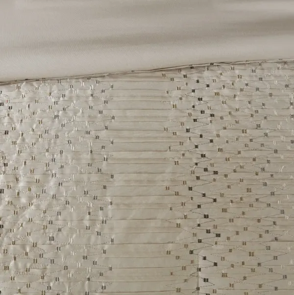 Madison Park Camelia Natural 8 Piece Embroidered Comforter Set