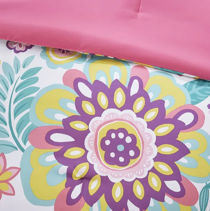 Mi Zone Camille Pink Floral Comforter Set