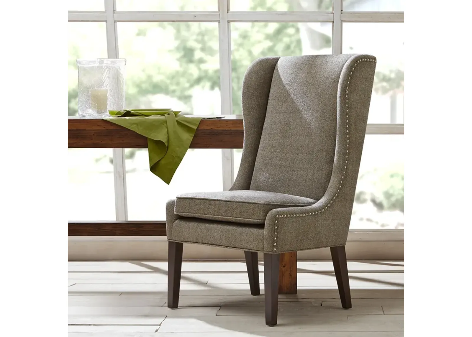 Madison Park Garbo Grey Captains Dining Chair