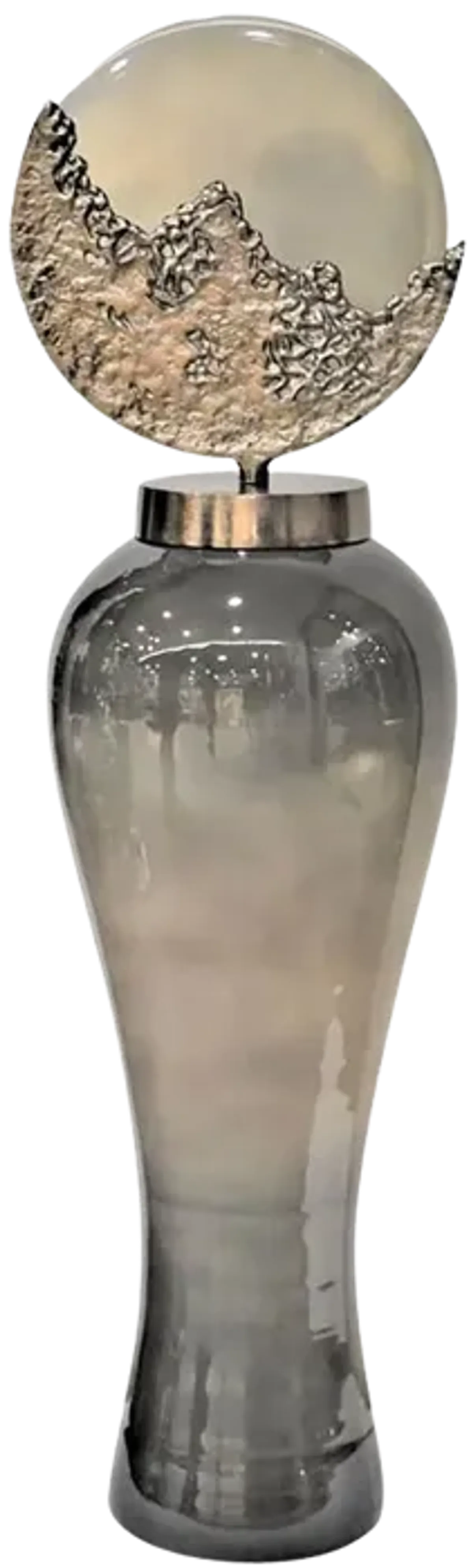 Glass, 44" Mid-century Floor Vase, Multi, Kd