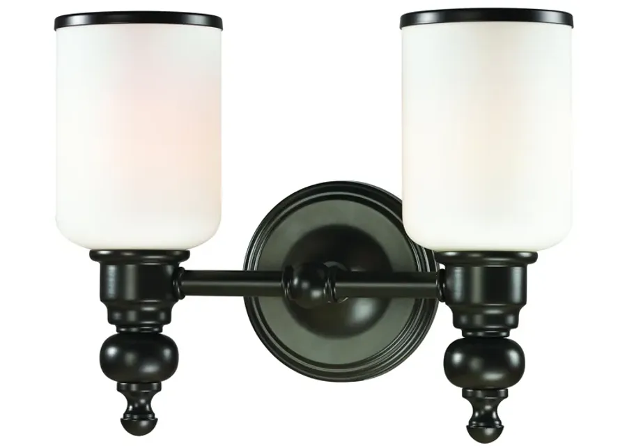 Bristol Way 13" Wide 2-Light Vanity Light - Oil Rubbed Bronze