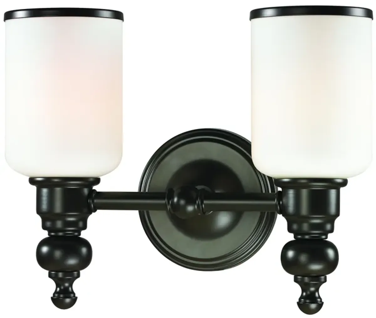 Bristol Way 13" Wide 2-Light Vanity Light - Oil Rubbed Bronze