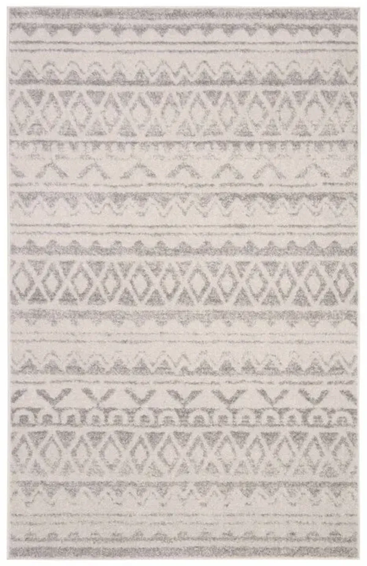 Adirondack Contemporary Ivory / Grey 2'-6" X 8' Powerloomed Rug