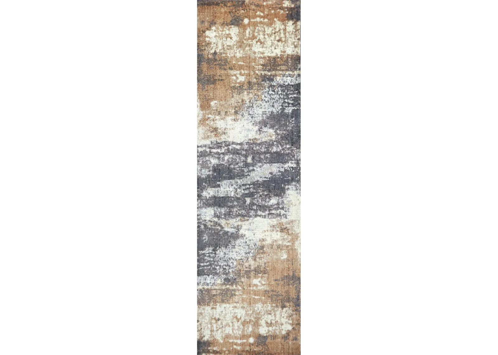 Gossamer Rust Abstract 100% New Zealand Wool 2'6" x 8' Runner Rug