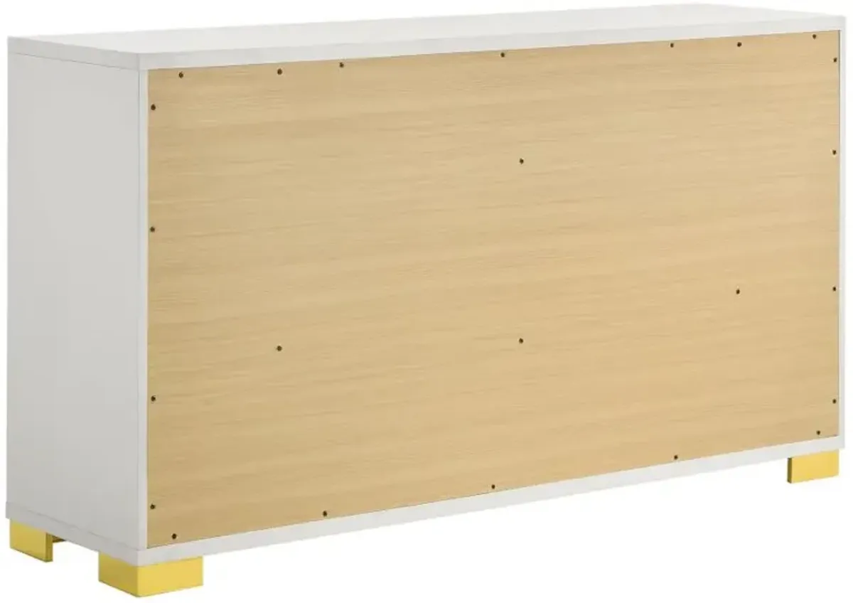 Marceline 5-piece Eastern King Bedroom Set with LED Headboard White