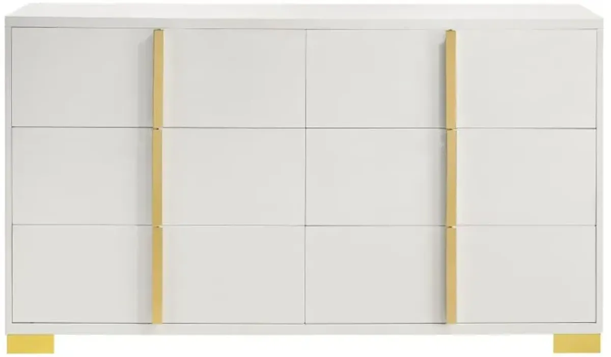 Marceline 5-piece Eastern King Bedroom Set with LED Headboard White