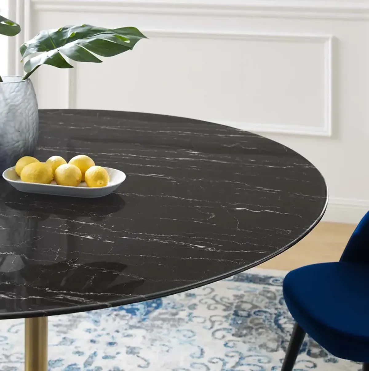 Lippa 60" Artificial Marble Dining Table