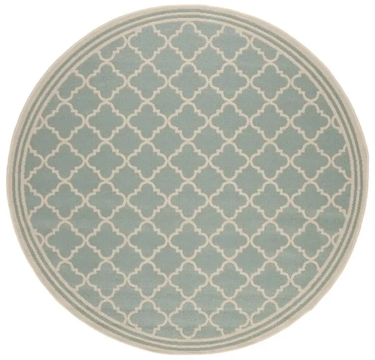 Safavieh BEACH HOUSE Collection BHS121K-6R Aqua / Cream 6'-7" X 6'-7" Round