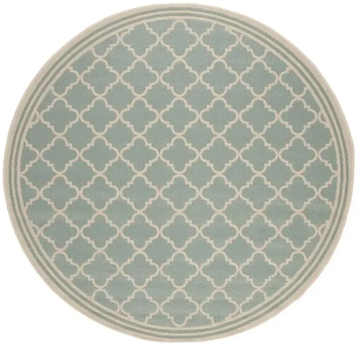 Safavieh BEACH HOUSE Collection BHS121K-6R Aqua / Cream 6'-7" X 6'-7" Round