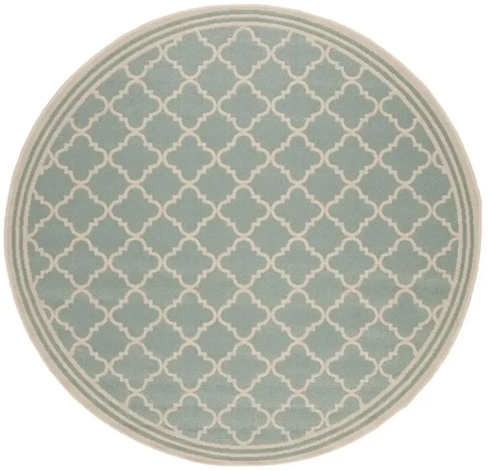 Safavieh BEACH HOUSE Collection BHS121K-6R Aqua / Cream 6'-7" X 6'-7" Round