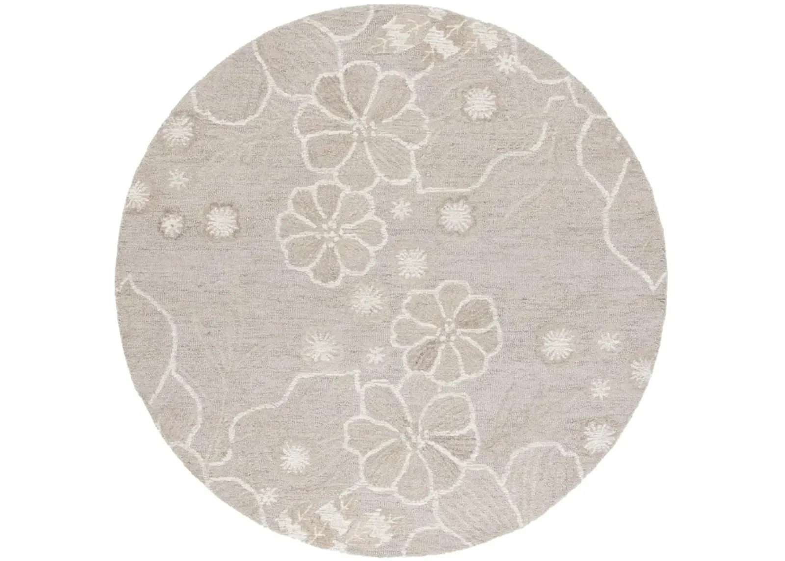 JARDIN 735 GREY  6' x 6' Round Round Rug