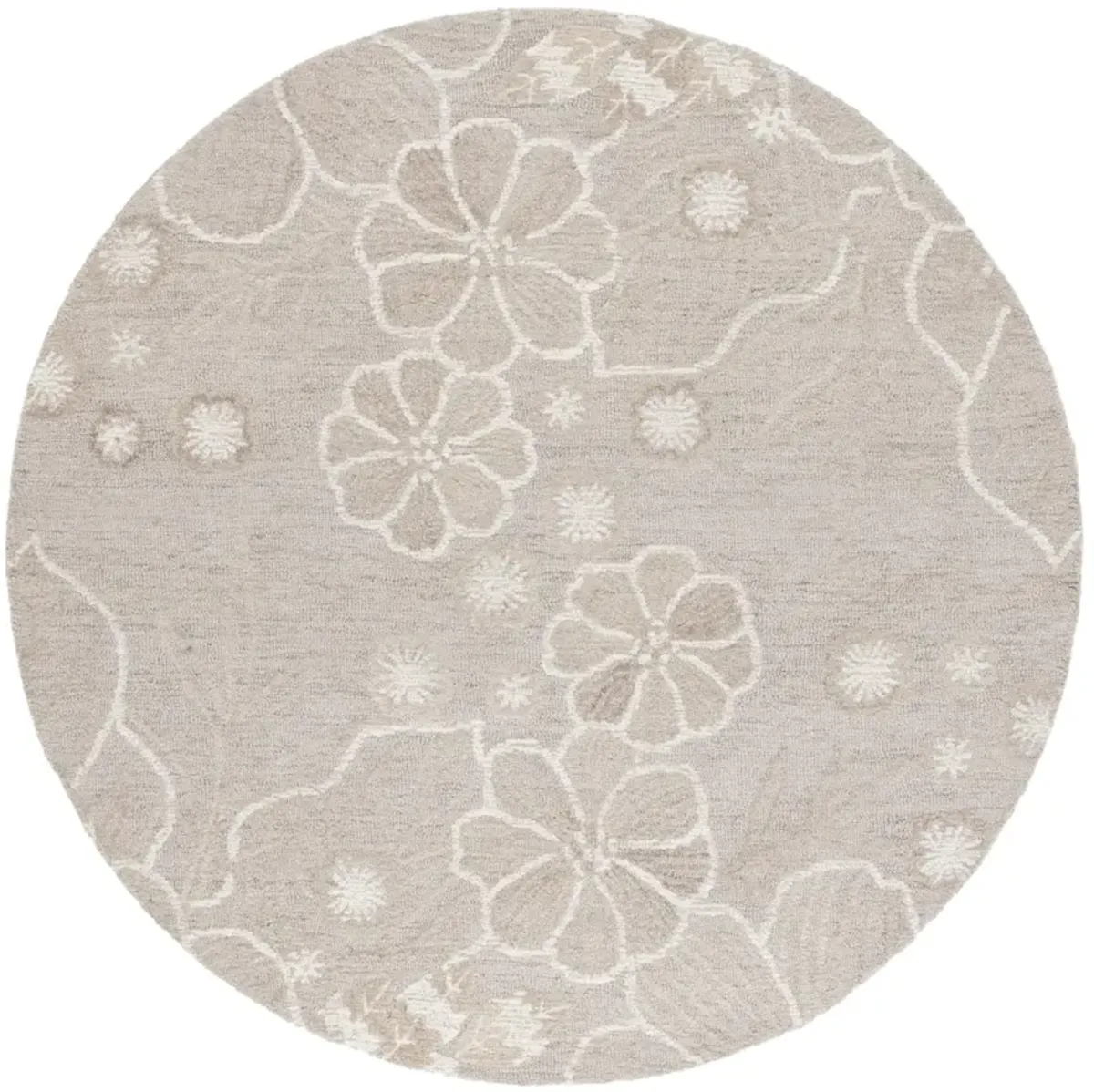 JARDIN 735 GREY  6' x 6' Round Round Rug