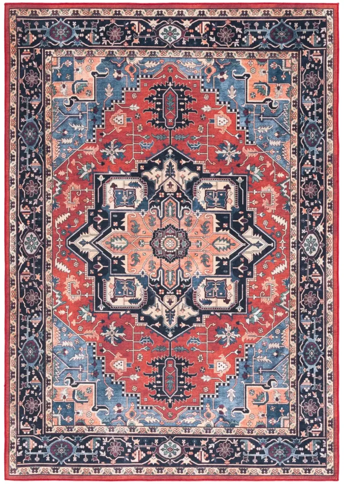 ORLANDO 762 RUST  5'-3' x 7'-6' Medium Rectangle Rug