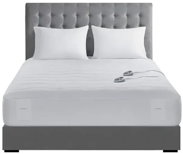 Serta Plush White Heated Mattress Pad