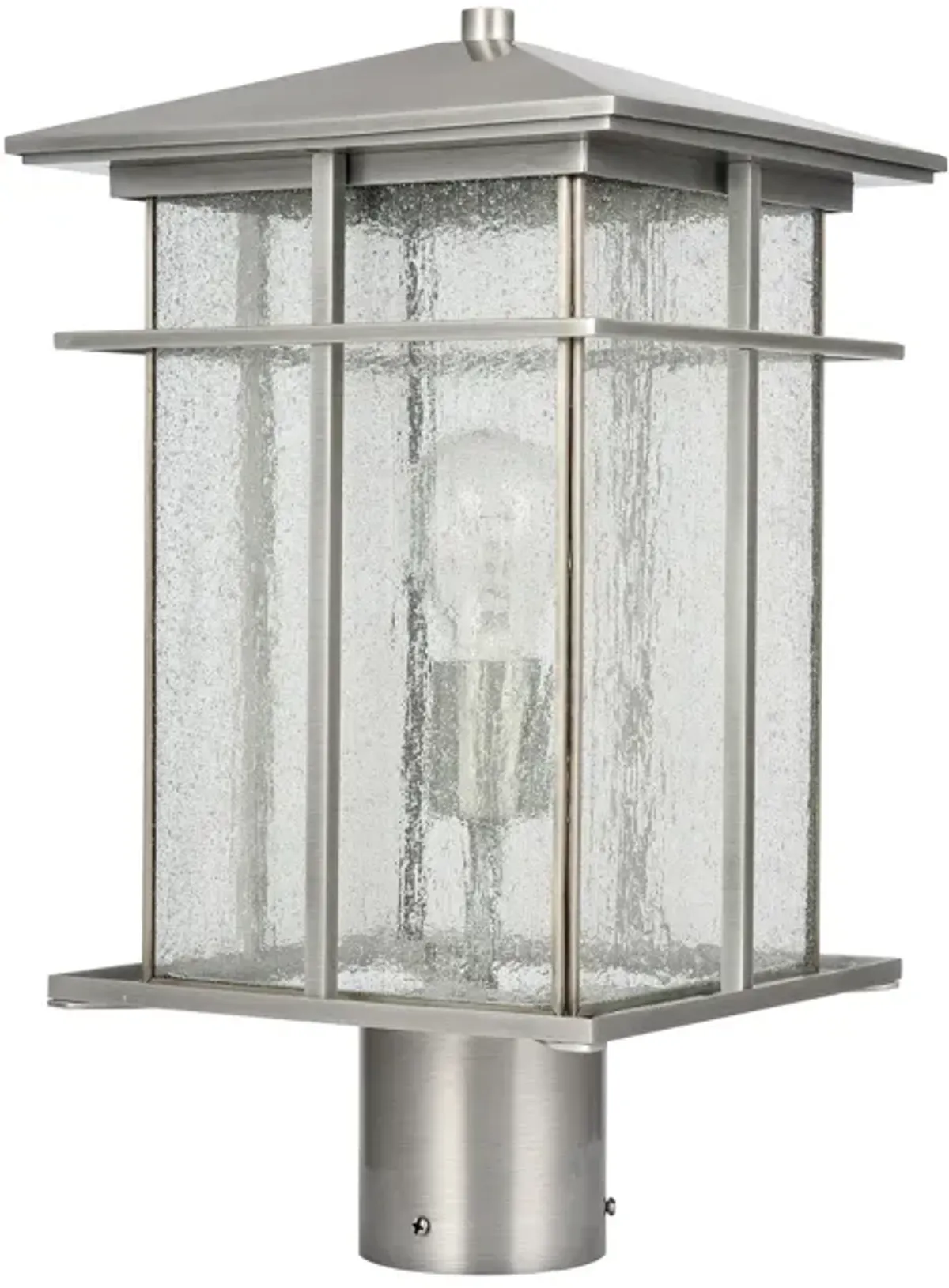 Oak Park 17" High 1-Light Outdoor Post Light - Antique Brushed Aluminum