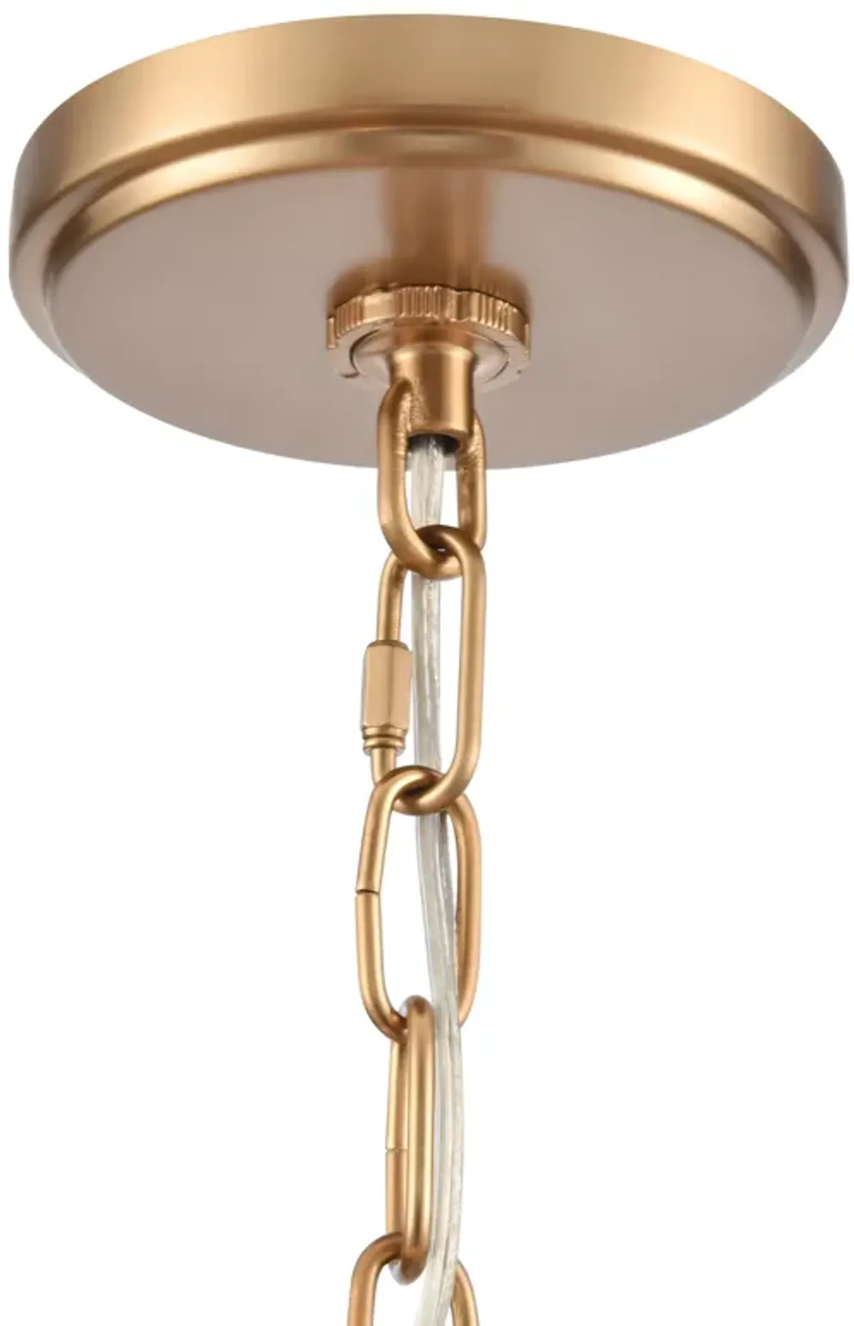 Rydell 24.5'' Wide 5-Light Chandelier - Brushed Gold and Rattan