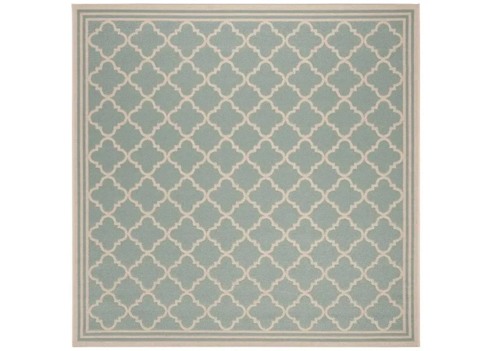 Safavieh BEACH HOUSE Collection BHS121K-6SQ Aqua / Cream 6'-7" X 6'-7" Square