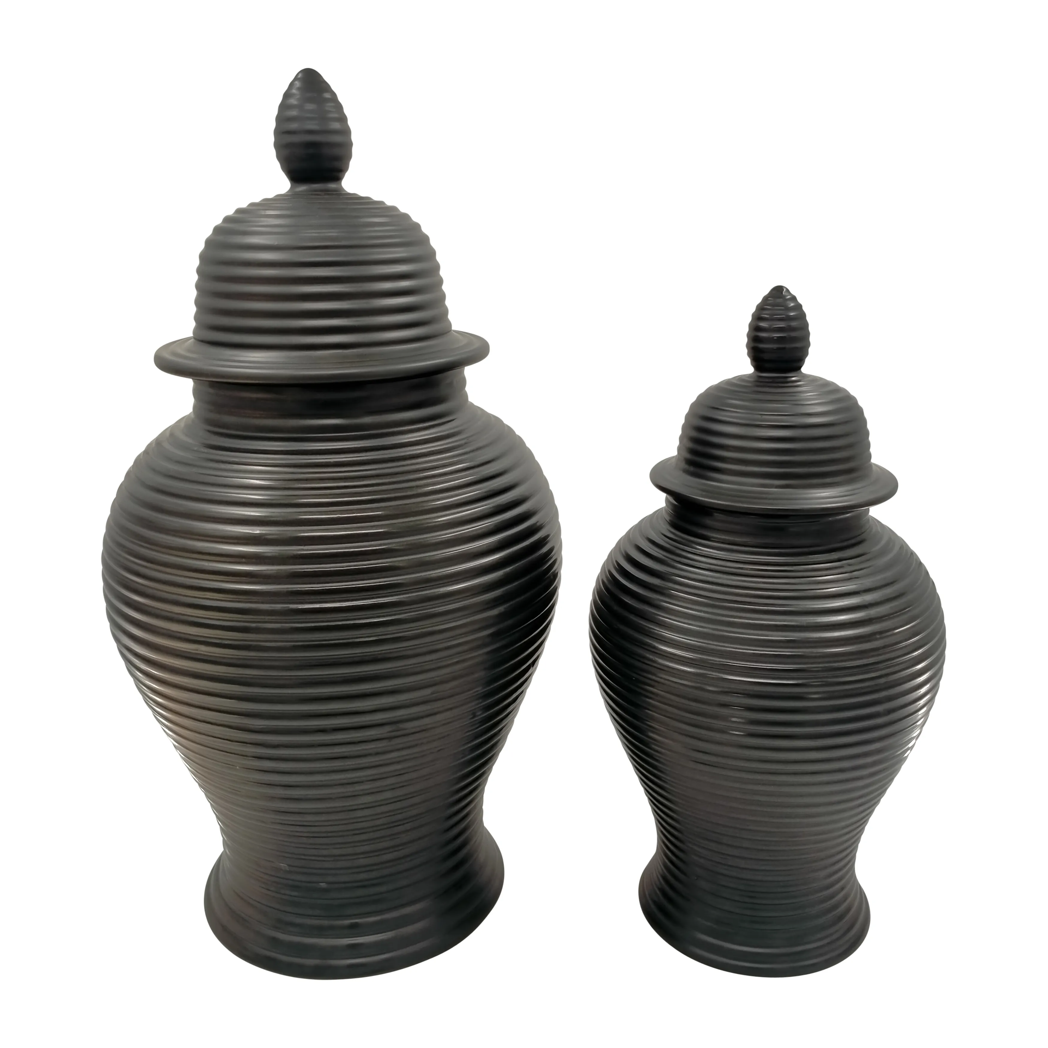 Ribbed Temple Jar - 24"