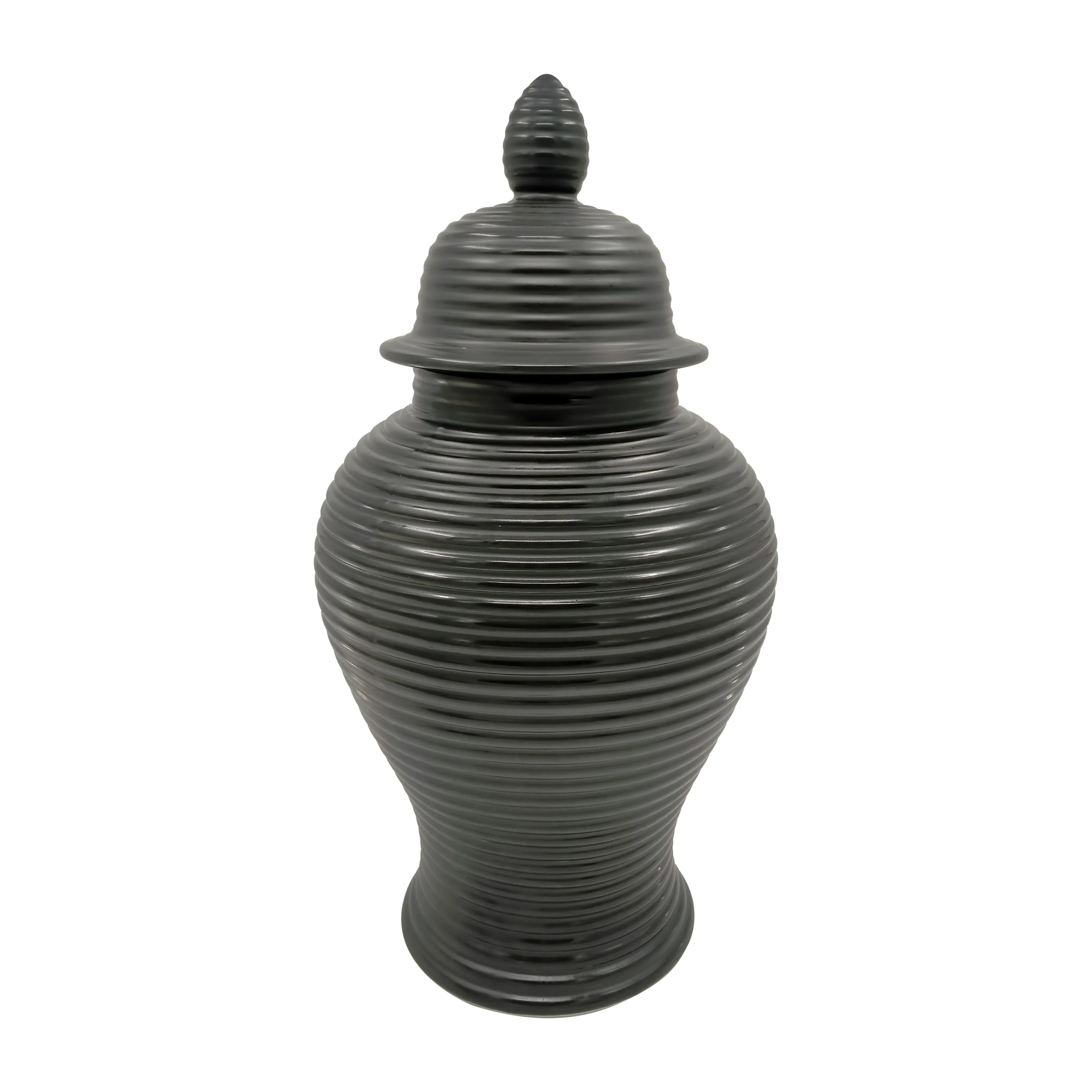 Ribbed Temple Jar - 24"