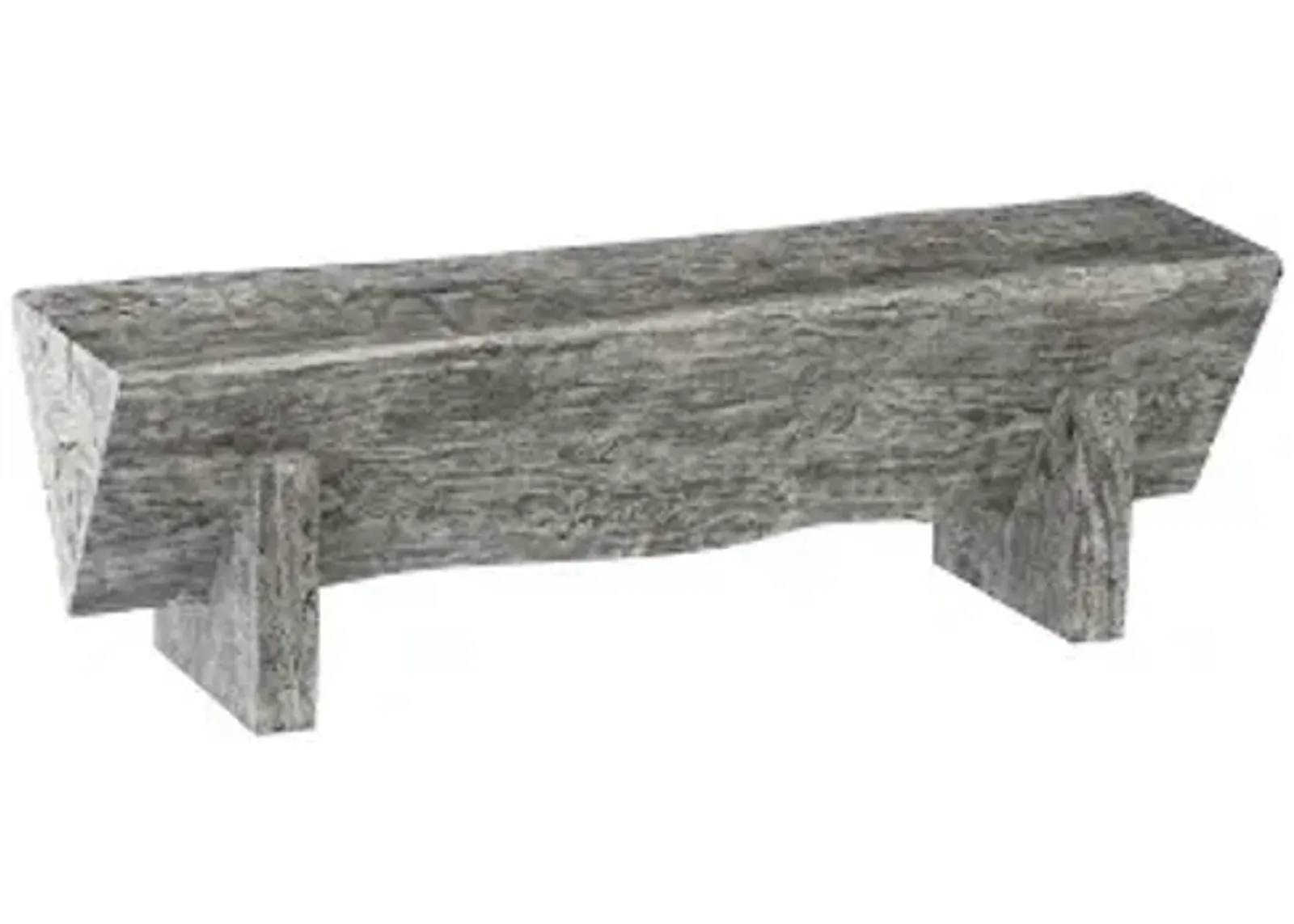 triangle bench, gray stone