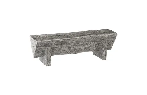 triangle bench, gray stone