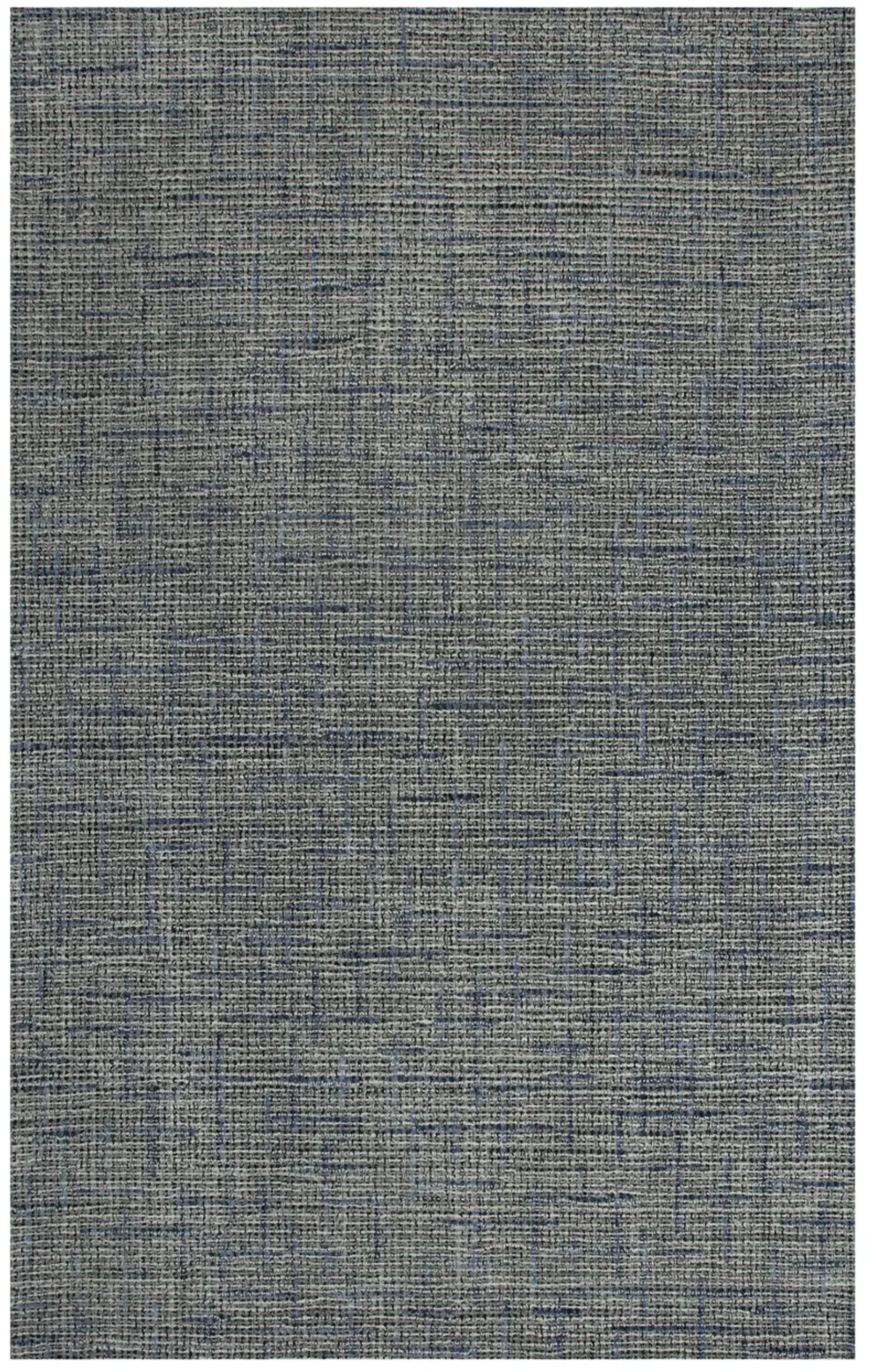 Ironwood Blue Checked/Solid Wool 5' x 7'6" Rectangle Rug